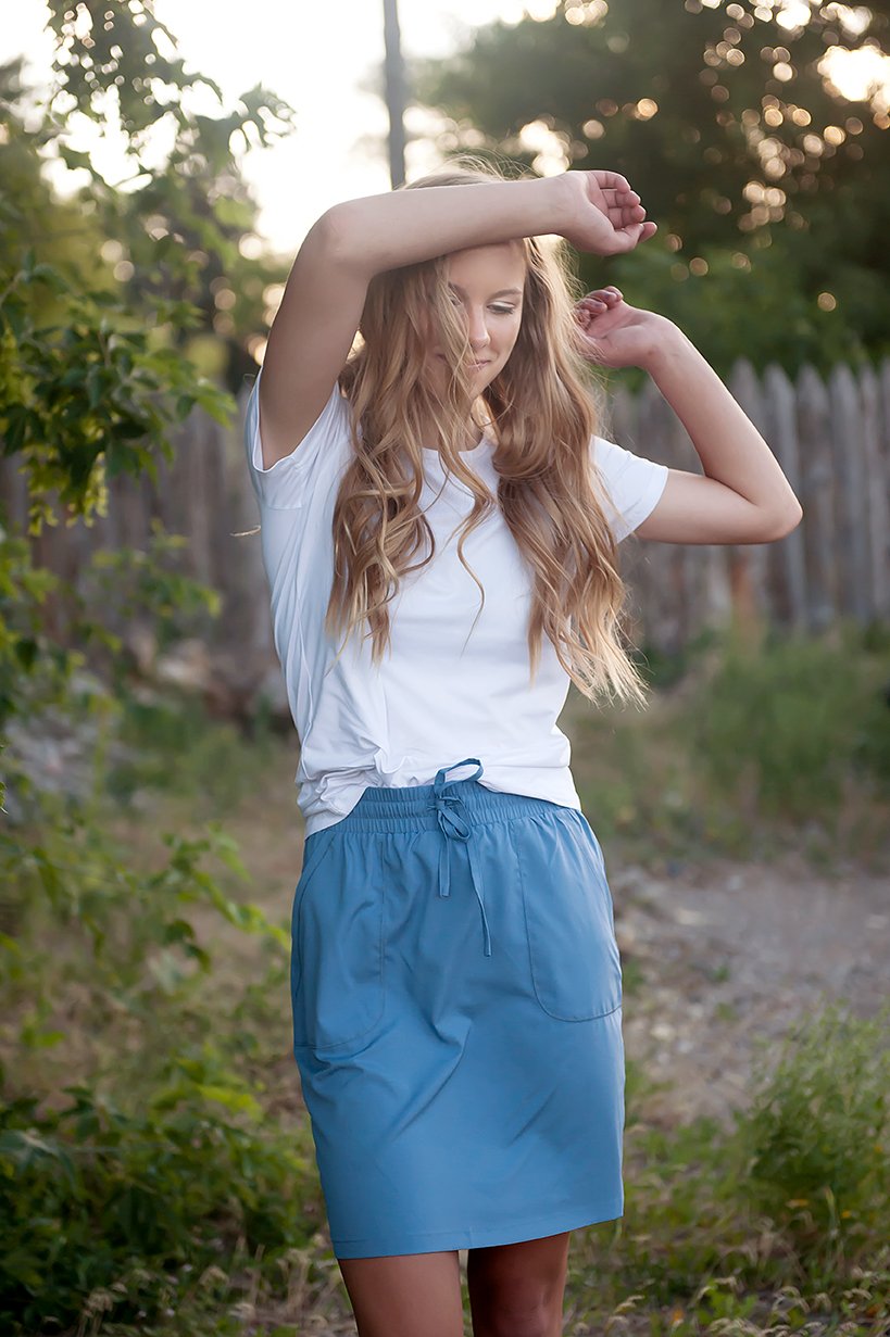 DT Breeze Sporty Skirt in Sky Blue